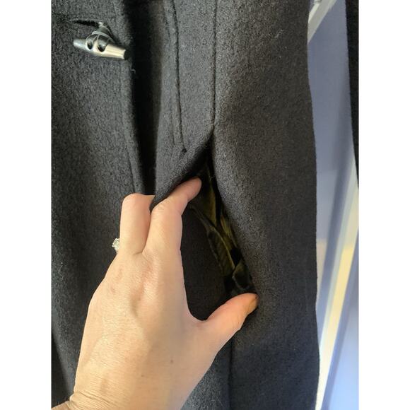 Nanette Lepore Women's Flare and Toggle Wool Coat black 100% virgem Wool 6 - Picture 6 of 10